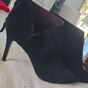 Enzo Angiolini Black Women's High Heel Suede Ankle Boots